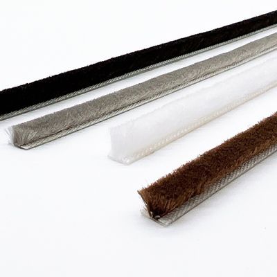 7*10mm スタイルの高さ 3-25mm シリコン 天気ストライプ 扉シール用ブラシ 黒/灰/茶色/白